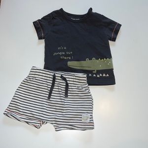 Mac & Moon T-Shirt and Shorts Set for 6 Month Old Baby